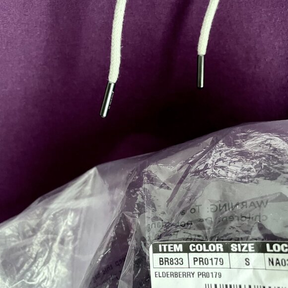 NWT J. Crew Mens Giza Fleece Hoodie Size S Purple Unisex - Picture 4 of 8